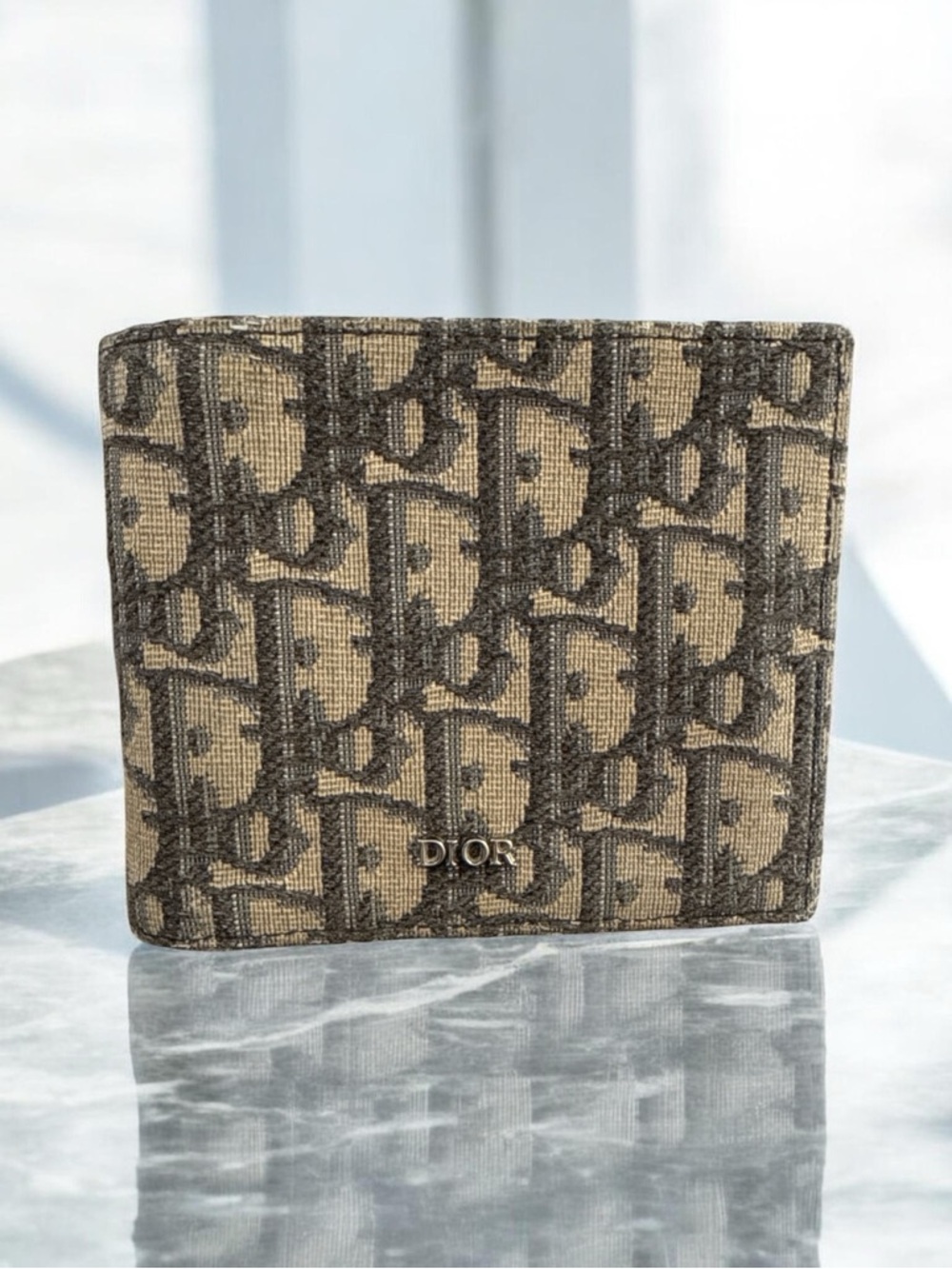 Christian Dior Oblique Jacquard Bifold Wallet - Canvas 2022 Model With COA